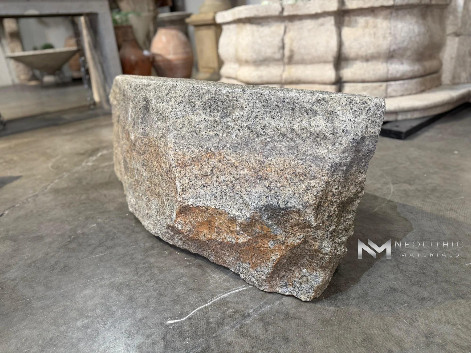 Antique Granite Bench - Image 2
